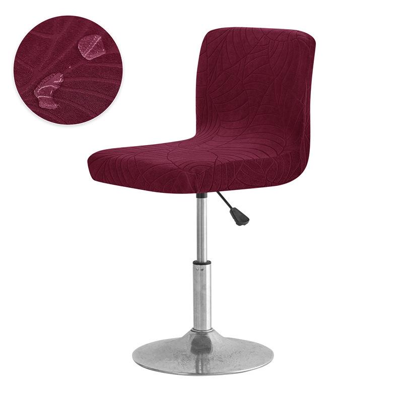 Water-Repellent Leaf Pattern Swivel Bar Stool Cover