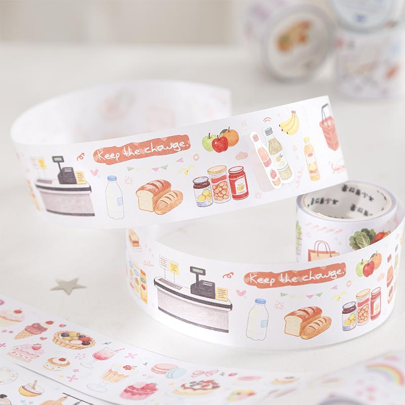 JIAMEI 35mm * 2m Sweet Healing Life Series Ins Die Cut Tape DIY Diary Scrapbook Planner Handbook Aesthetic Decoration Supplies