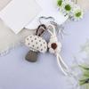 Heart Keyring Creative Car Key Chain Hanging Ornament Cartoon Mushroom Keychain Pendant Bag Charm Flowers Keychain