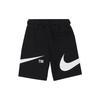 Nike Color Block Lightweight Fleece  Logo Mid-Rise Kids Shorts Kids Shorts Black DO3604-010