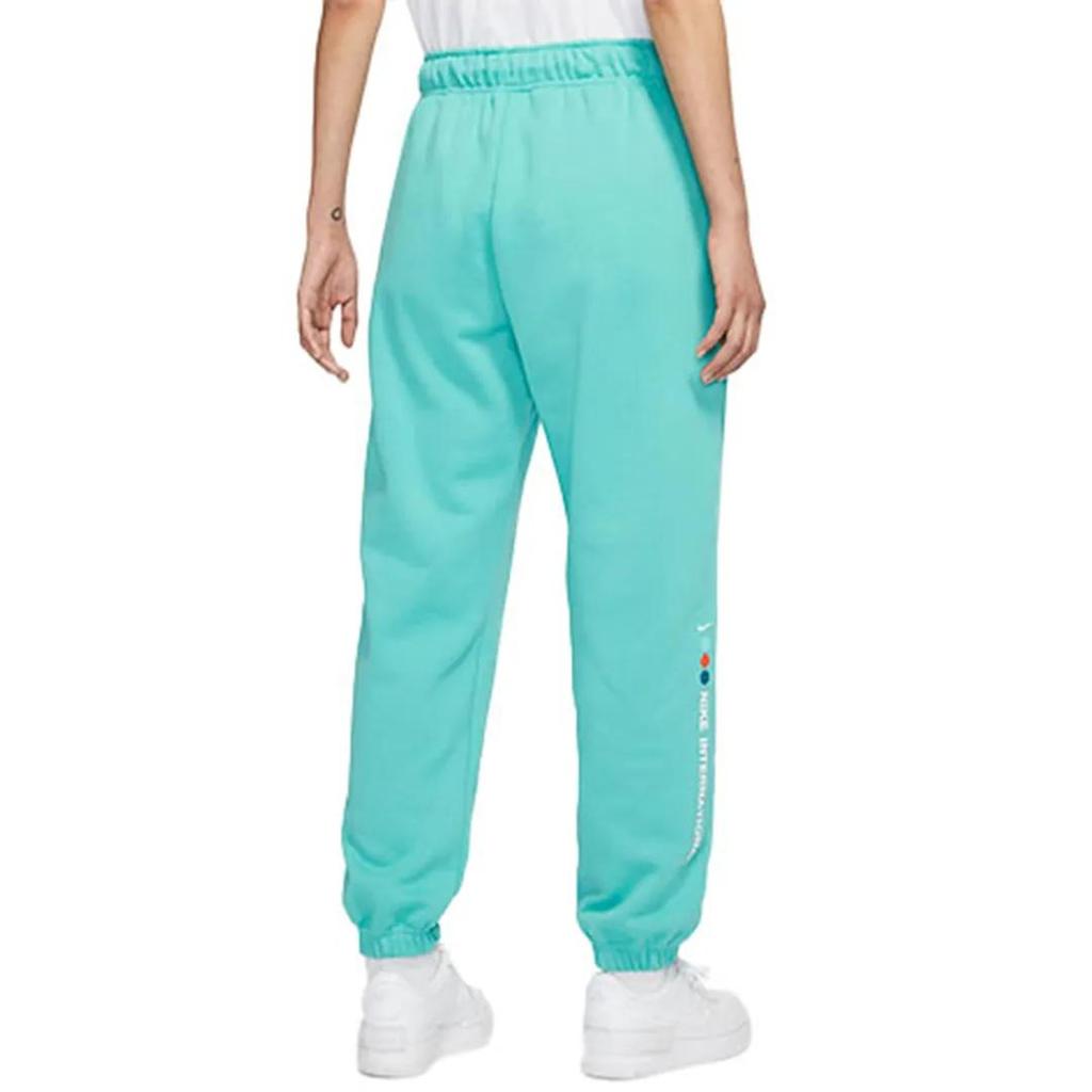 Nike CNY Collection High Rise Casual Fleece Lined Sweatpants Knitted Sweatpants Women's Washed Teal Cyan (Unisex) Knitted Sweatpants