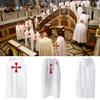 Medieval Men Tunic Cape Cloak With Elegant Cross Pattern For Cosplay Events And Halloween