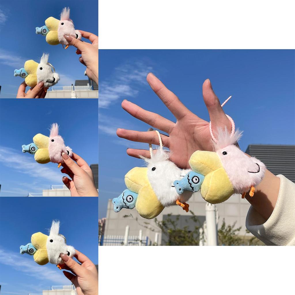 Adorable Plush Pelican Keychain Cute Fish Catching Doll Soft Toy For Bags