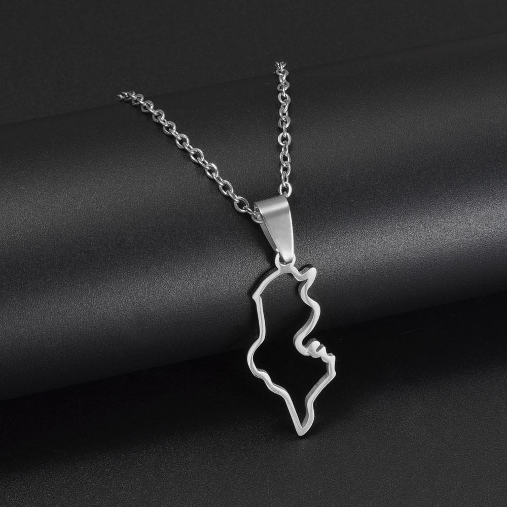 Anniyo Outline Tunisie Pendant Necklaces Tunisienne Jewelry Tunisia Women Girl @365621