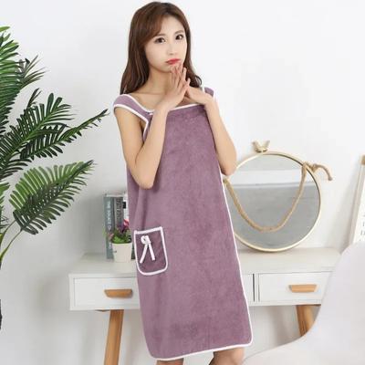 Fashion 135x80cm Wearable Bath Towels Soft Coral Fleece Women's Bath Skirt Absorbent Sling Home Shower Bathroom Quick Dry Towel