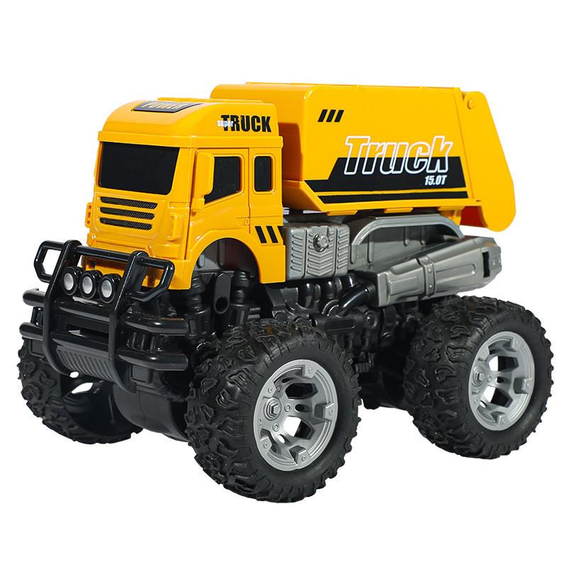 Childrens Engineering Vehicle Excavator Crane Mixer Truck With Inertial Drive For Learning And Play