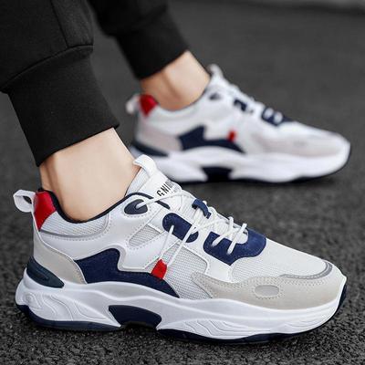 İlkbahar Yeni Erkek Ayakkabıları Nefes Alabilen File Erkek Spor Ayakkabıları Genç Moda Günlük Ayakkabılar Trend Baba Ayakkabıları