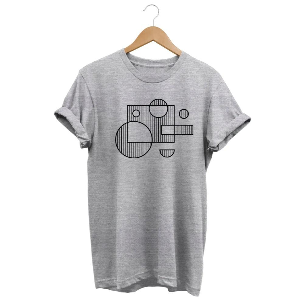 Abstract Shirt Minimalist Print Clothing Women T Shirt Hip Hop Aesthetics Graphic White Short Sleeve Polyester Women's T Shirt
