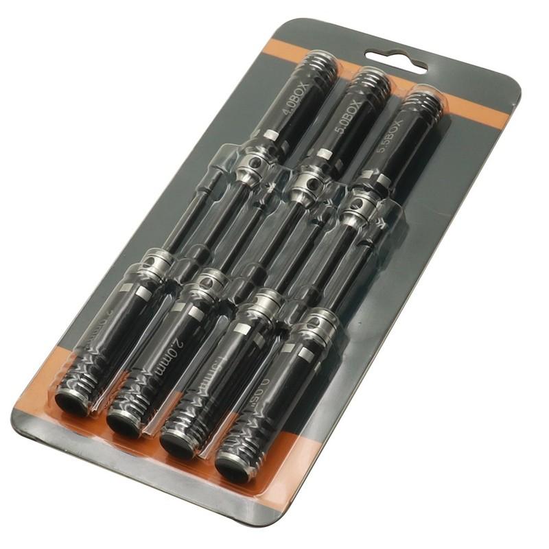 For Trax Trx4m Axial Scx24 Fms Fcx24 1/18 1/24 Rc Mini Crawler Car  7pcs Short Handle Nut Driver Hex Screwdriver Tools Kit