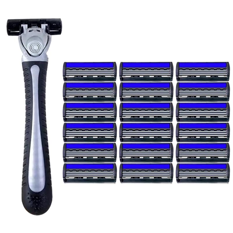 3-layer Shaver sackPremium Stainless Steel Safety Razor with Replaceable Blades - Smooth and Comfortable Shave