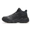 Anta Walker Leather High-Top Casual Shoes Men Sneakers Black Brown 912618923-3