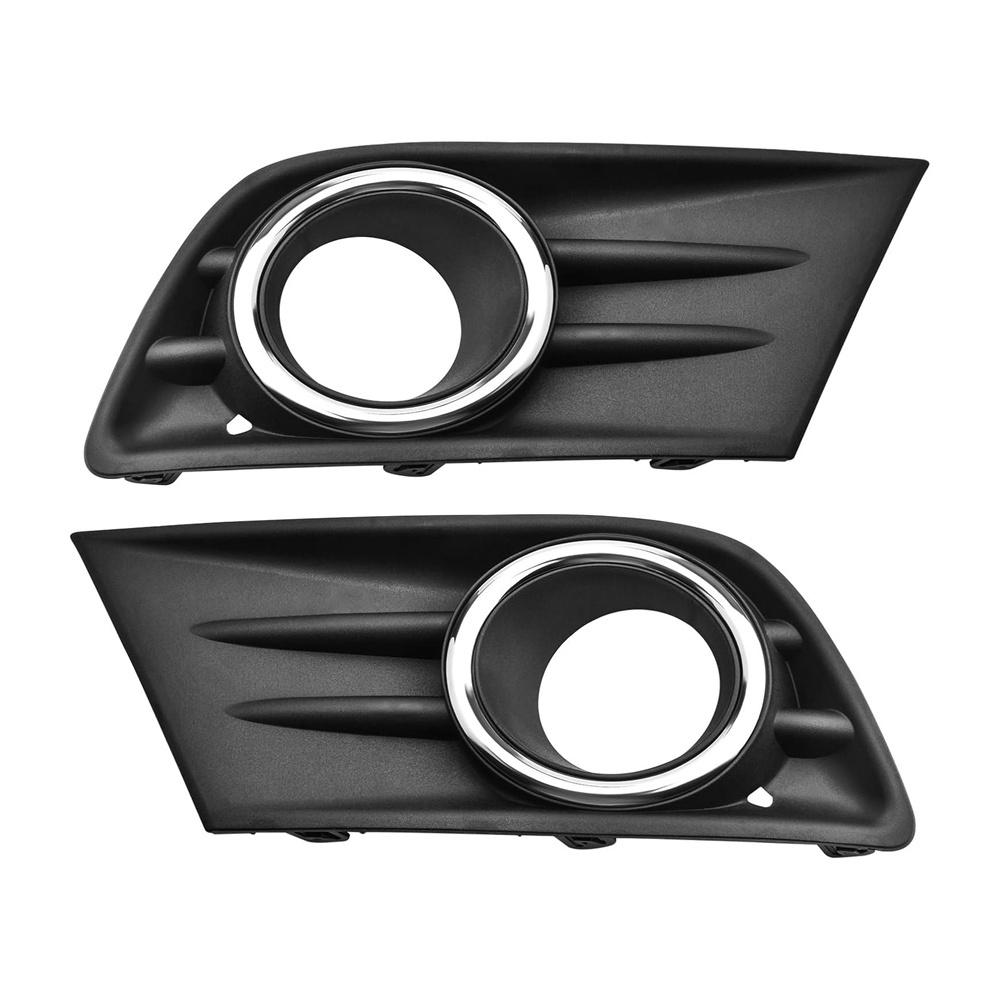 For 12-15 Honda Pilot Front Bumper Fog Lamp Cover W/ Chrome Ring Left Right Side