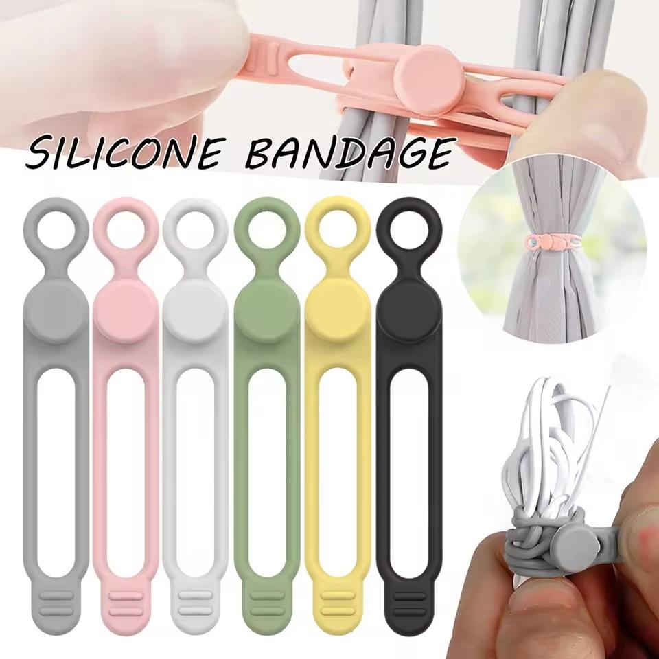Data Cable Storage Cable Ties Cable Organizer Winding Device Headphone Cable Charging Cable Manager Hanging Silicone Cable Ties