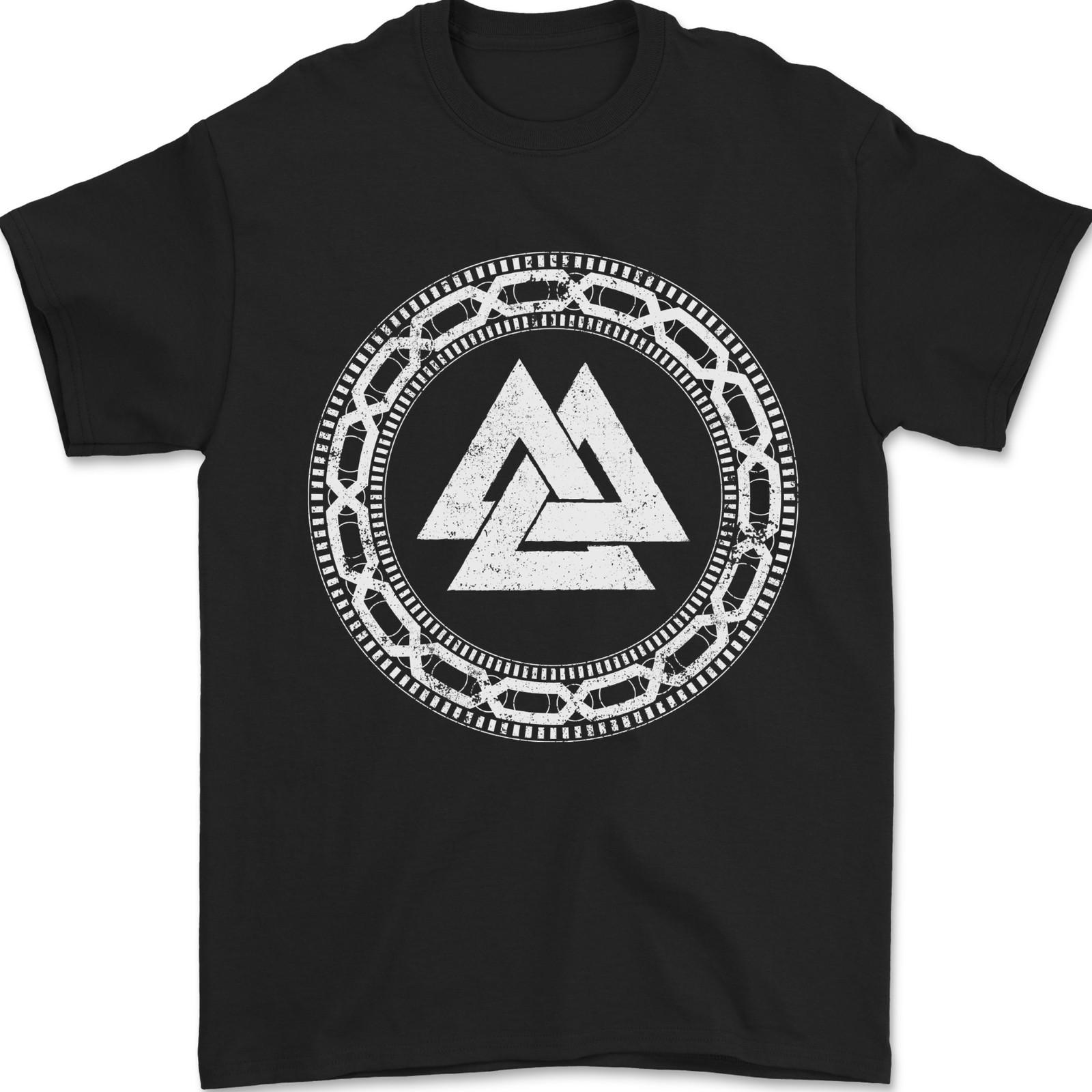 Viking Symbol Valknut White Gym Mens T-Shirt 100% Cotton S разноцветный