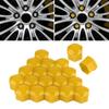 20 stuks 17mm Moer Auto Wiel Auto Naaf Schroef Bescherming Anti-diefstal Afdekkap Geel
