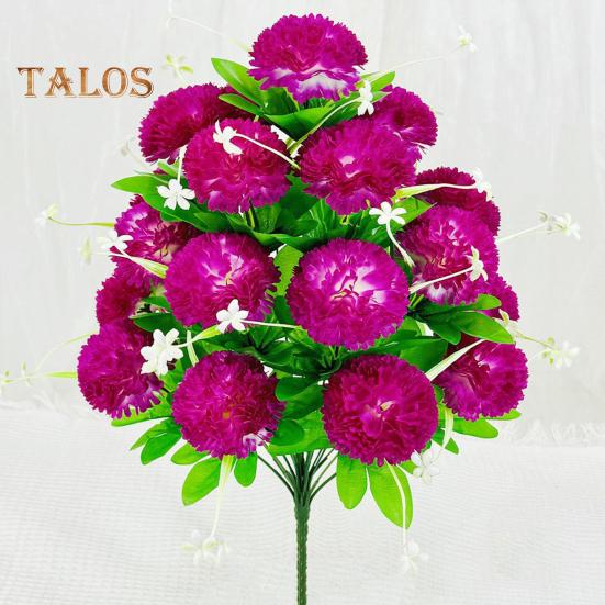 Konstgjord Nejlikarealistisk 18 Huvud Falsk Sidenblomma UV-beständig Bröllopsfest Inomhus Utomhus Trädgård Gård Konstgjorda Blommor Växtdekoration