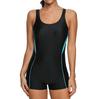 CHARMLEAKS One Piece Femei Costum de baie Sport Costum de baie Spate deschis Imbracaminte de plaja Costume de baie Bikini