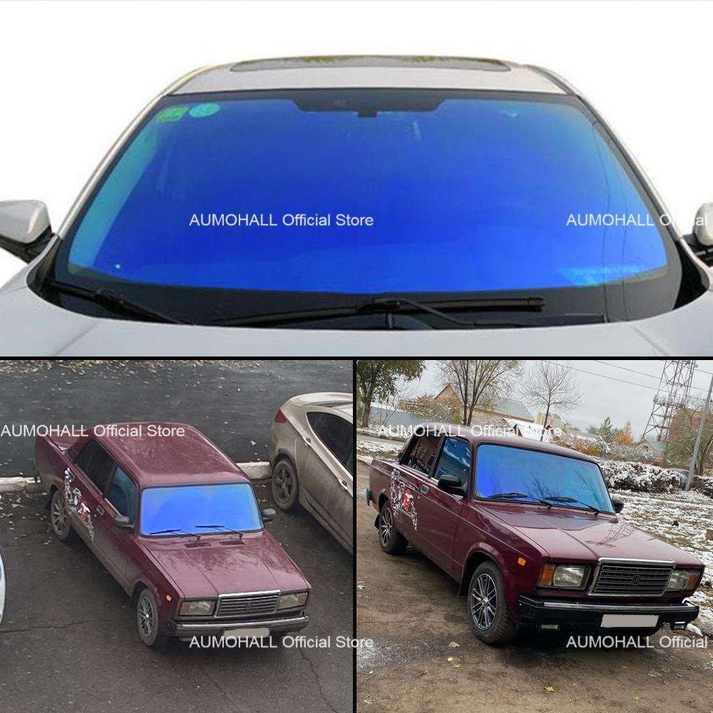 1M X 3M Deep Blue VLT 60% Car Windshield Foils SUV Front Window Tint Windscreen Explosion Proof Solar Glass Film IR85% UV99%