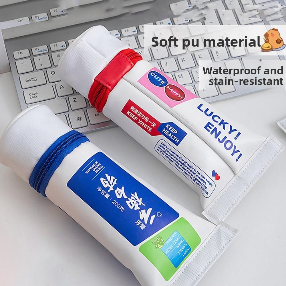Simulation Toothpaste Stationery Bag Large Capacity Toothpaste Pencil Case Toothpaste Pen Bag  Kids
