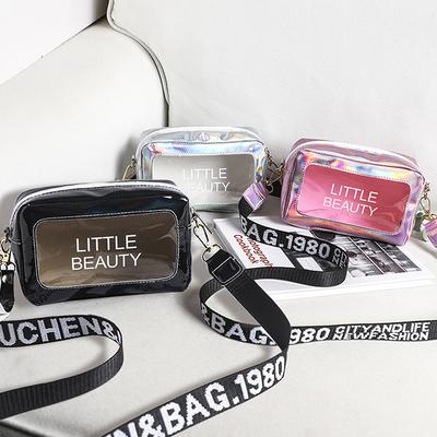 Mode Damen Umhängetasche Umhängetasche Transparent Brief Freizeit Square Messenger Bag
