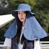 Breathable Mountaineering Cap Elastic Women Sun Cap Ponytail Cap Shawl Fisherman Hat  Travel