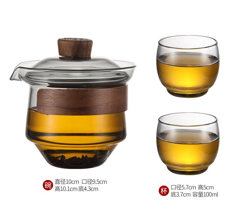 Szklany czajniczek, filiżanka, czajnik, zestaw do herbaty kungfu, przykrywka, miseczka, czarka do herbaty, naczynie do parzenia herbaty, narzędzia do parzenia herbaty, naczynia do herbaty, zestawy czajniczek i filiżanek