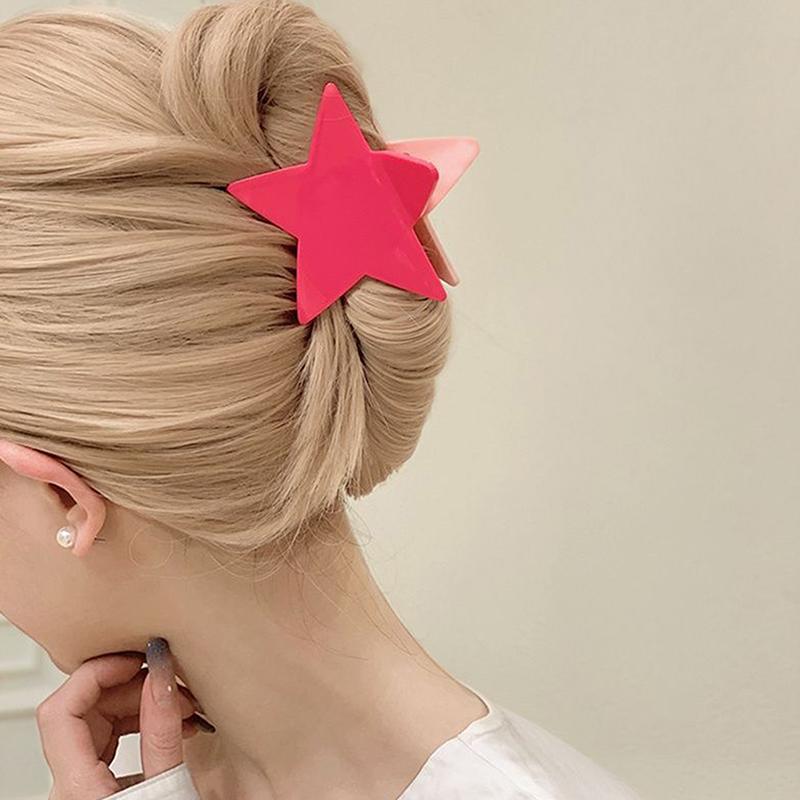Trendy Cool Shiny Star Hair Clips Claw Y2K Accessories Punk Irregular Pentagram Women Girl Hairpin Party Hair Accessories