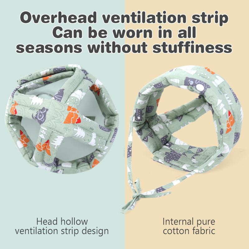 Soft Comfortable Head Security & Protection Adjustable Hats Baby Toddler Cap Anti-Collision Protective Hat Baby Safety Helmet