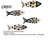 Indoor Outdoor Wall Decor 4Pcs Wooden Fish Decor, Rustic Farmhouse Ocean Art, Vintage Beach Style Decoration Nautical Coastal Theme for Home