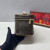 [Pre-Owned] Nice Elegant Shape Lv Monogram Metal Zipper Head Coated Canvas Makeup Bag Handbag Mini - Excellent #1RQZ39
