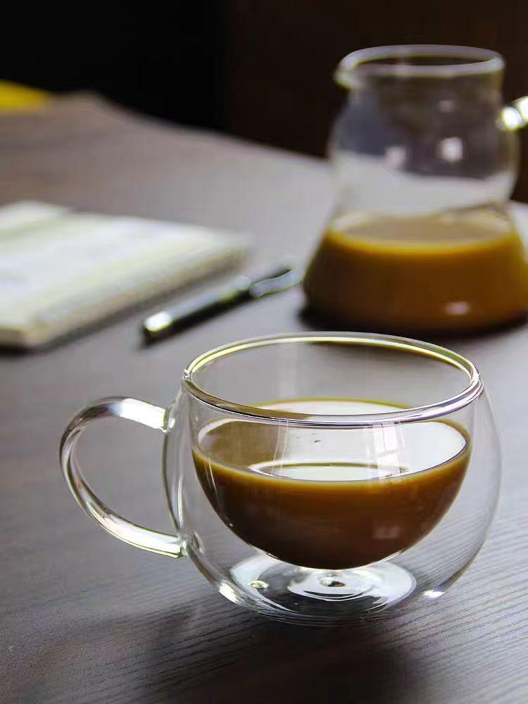Stylish Double-Layer Glass Milk & Tea Cup - High Borosilicate