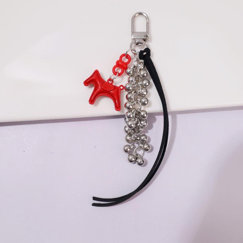 

Креативный милый брелок с животными Год Лошади Подвеска для украшения сумки Брелок для ключей автомобиля Аксессуары Рождественский подарок красный