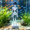 Interactive Skeleton Aquarium Decor Dancing Bubbler with Adjustable Air Flow Underwater 3D Printed Creative Fish Tank Ornaments Powered Moving Skull