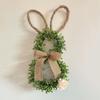 19.6 Inch Easter Bunny Decor With Flower Front Door Wreath Bunny Shape Wreath  Home Indoor