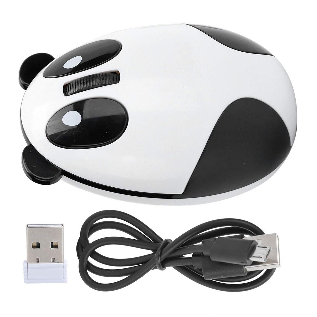 JGGLD Wireless Panda High Includes Receiver and USB Charging Cable Mouse, Compact, Quiet, 2.4GHz, 1200DPI, Design, Precision, Energy-Saving Mode,