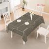 2D Flach 1 Stück Bedruckte Weiche und Stilvolle Geometrische Wellenmuster Tischdecke, Geeignet für Esstische/Couchtische/Schreibtische, Picknick-/Outdoor-Tische,