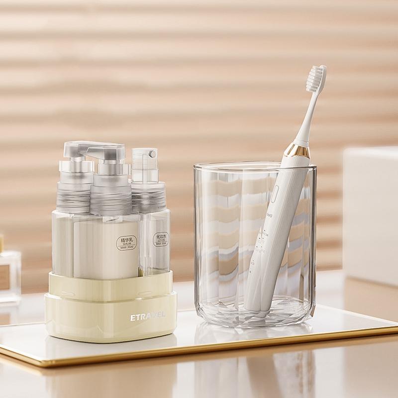 4 In 1 Travel Split Bottle Set Empty Reusable Cosmetic Containers For Shampoo Lotion Cream Spray Leak Proof Toiletry Bottles