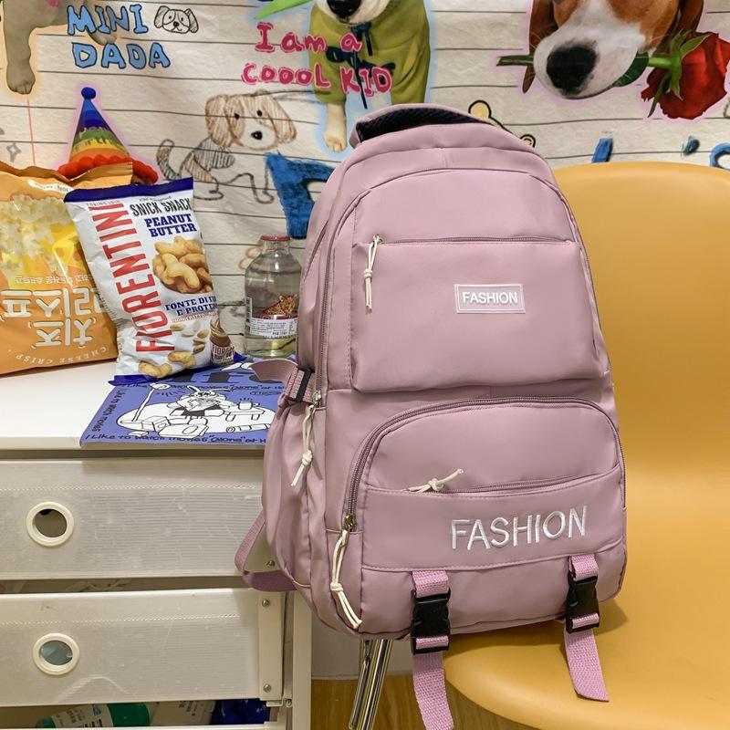 

Новый рюкзак для начальной школы, рюкзак для девочек, легкий школьный рюкзак, модный женский рюкзак для университета розовый