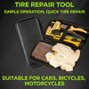 Auto Tire Repair Kit - Puncture Plug Tools, Tyre Puncture Emergency Kit for Universal Tires, with Stirring Glue Repair Tool