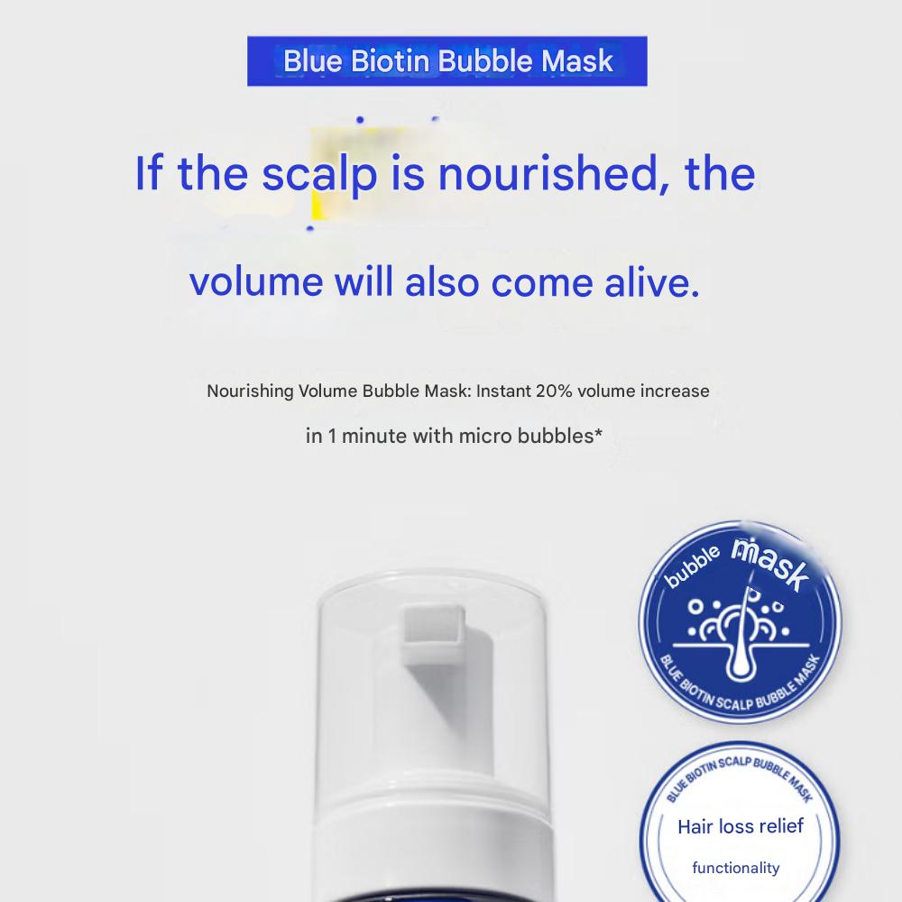 Modamoda Step03 Modrá biotinová maska na pokožku hlavy v pěně 50 ml