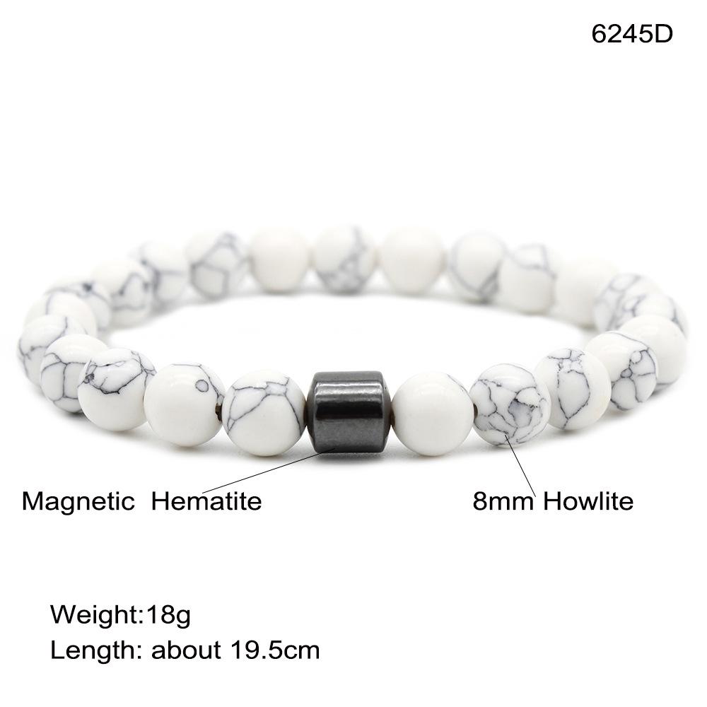 Black Stone Tiger Eye Magnetic Beaded Bracelet