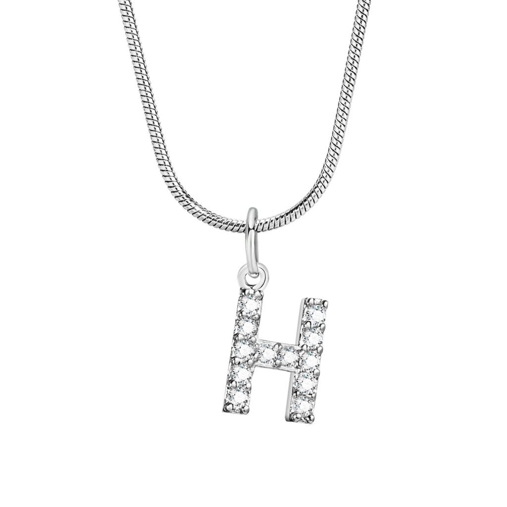 Vnox A-Z Women Initial Necklaces, 26 Letters Alphabet Pendant with Snake Chain, Elegant Dainty Holiday Jewelry Collar