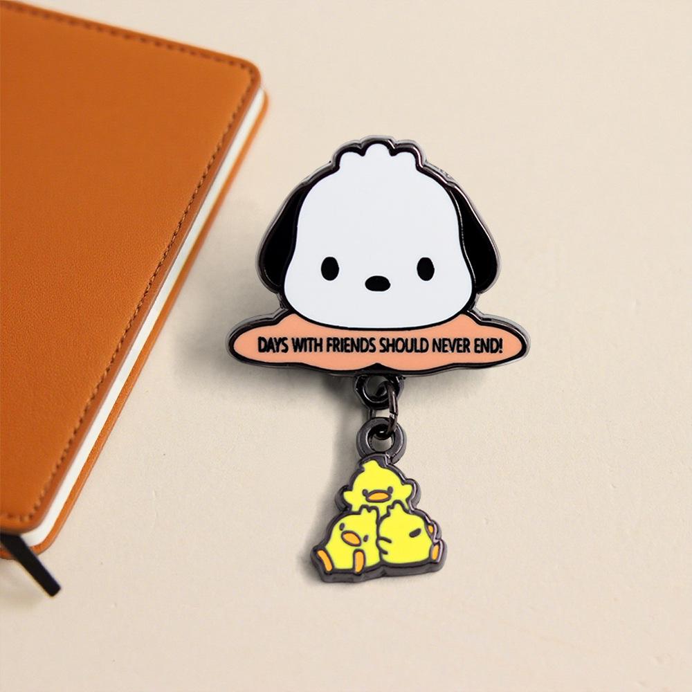 Cartoon Puppy & Chick Enamel Pin Brooch - Cute Animal Accessory Gift