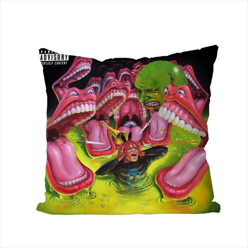 RAPPER TTrippie Redd Pillow Case For Car Sofa Decorative Home Doublesided Print Plush Square Throw Pillow Cushion Cover