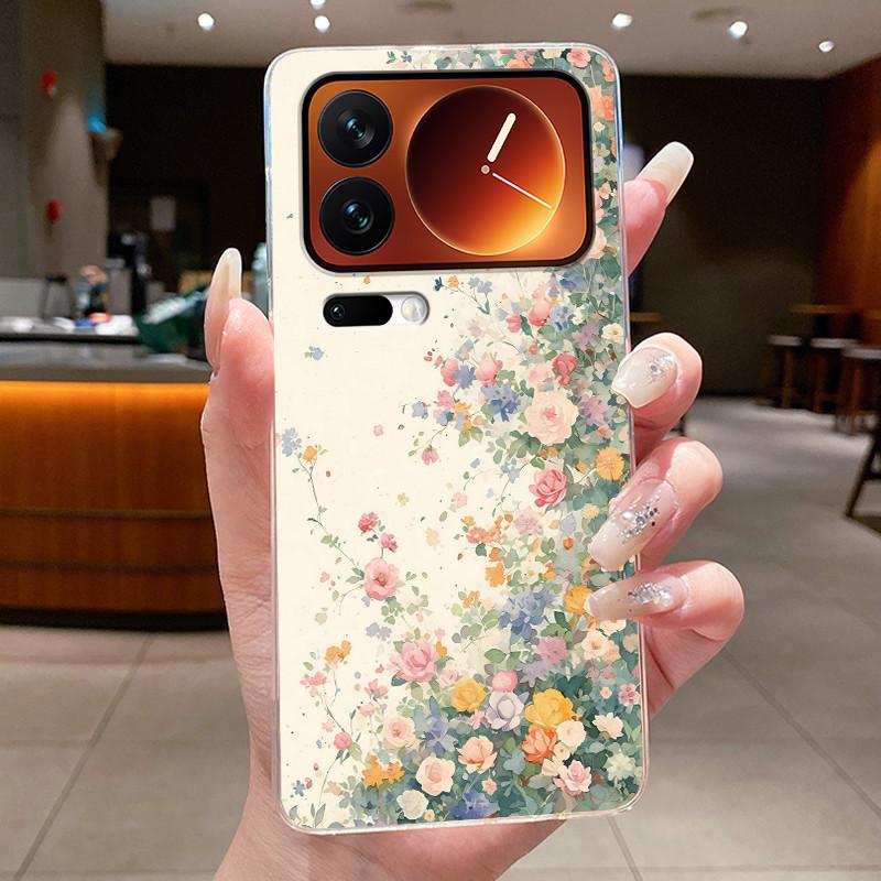 Casing For Xiaomi 17 Pro Max Mi 17 Pro Mi17 17Pro Phone Case Luxury Fashion Butterfly Flower Clear Soft TPU Silicone Back Cover