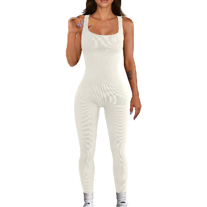 New Women'S Jumpsuit For Autumn And Winter, Threaded Square Collar, Hip Lifting, Slim Fit And Sexy Jumpsuit
