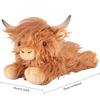 Cute Lying Highland Cow Plush Toy Scottish Highland Cattle Stuffed Animal Super Soft Cuddle Pillow for Kids Cute Christmas Gifts