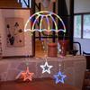 Warm/Colorful Light Parachute Star Lantern Pink Heart Festival Decorative Lights  Exterior Wall