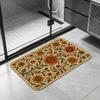 Pattern Persian Floral Scroll Floor Mat Diatomite Bath Mat, Quick Dry, Absorbent, Multi-Scene Mat
