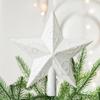 Hollow Out Christmas Tree Top Star White Christmas Tree Ornaments  Christmas Decoration